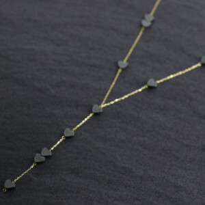 Gold Necklaces for women - heart stones