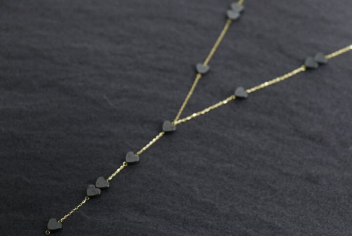 Gold Necklaces for women - heart stones